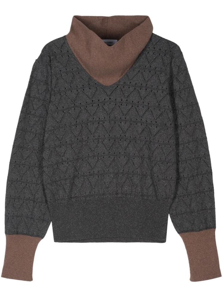 Kiko Kostadinov Brecht pointelle-knit jumper - Grey Cover