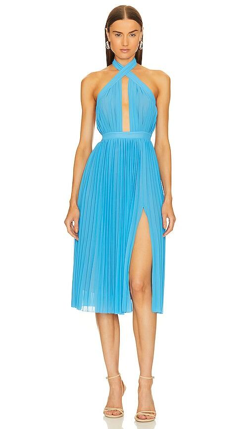 Michael Costello x REVOLVE Beatriz Midi Dress in Teal Cover