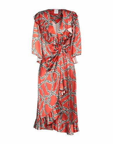 Vetements Woman Midi dress Red Viscose, Silk Cover