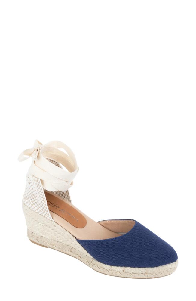 patricia green Leon Espadrille Lace-Up Wedge in Navy Cover