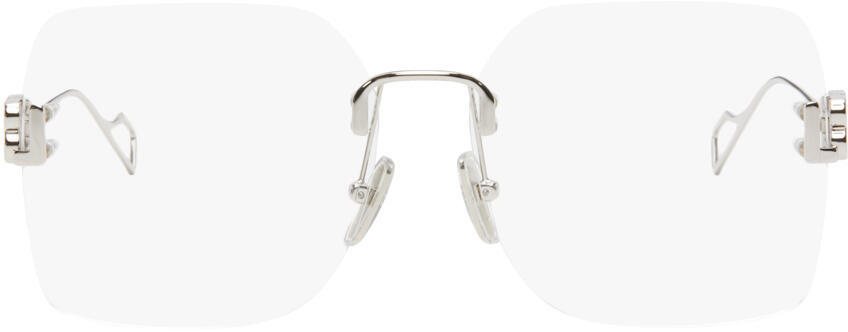 Balenciaga Silver Rimless Glasses Cover