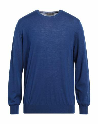 Ferrante Man Sweater Blue Merino Wool Cover