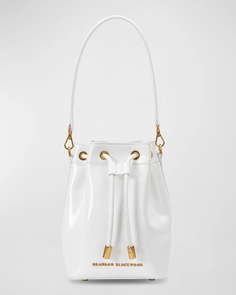 Brandon Blackwood Corey Drawstring Leather Bucket Bag Cover