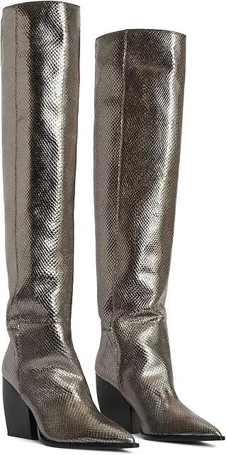 AllSaints Reina Snake Boot (Gunmetal Grey) Women's Boots Cover