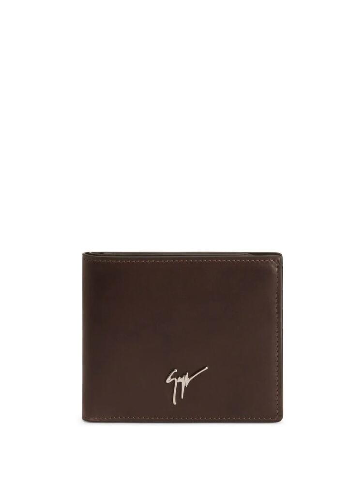 Giuseppe Zanotti Albert logo-plaque wallet - Brown Cover