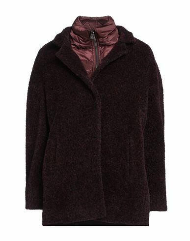 Cinzia Rocca Woman Puffer Deep purple Wool, Alpaca wool, Polyamide Cover