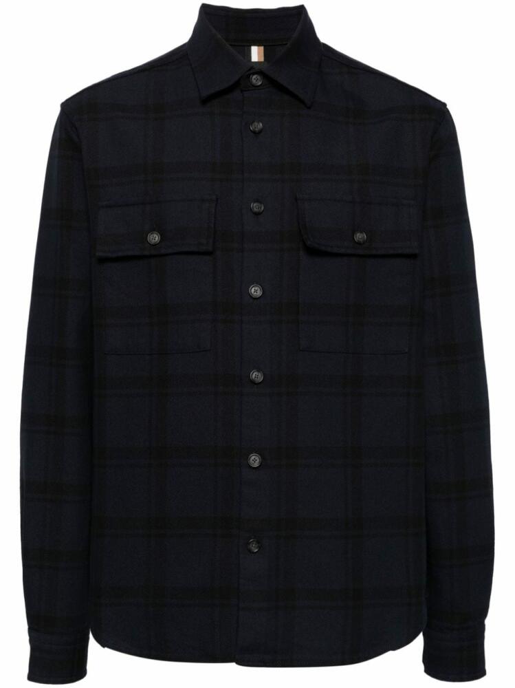 BOSS plaid flannel shirt - Blue Cover