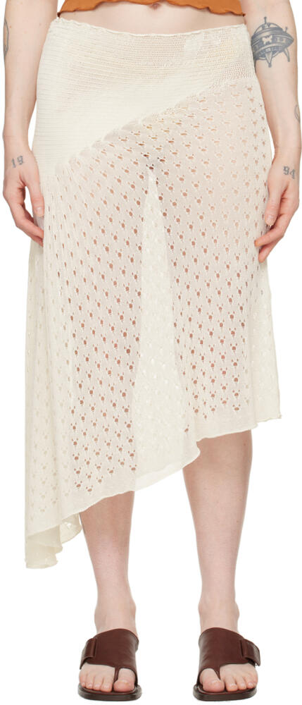 Gimaguas White Ischia Midi Skirt Cover