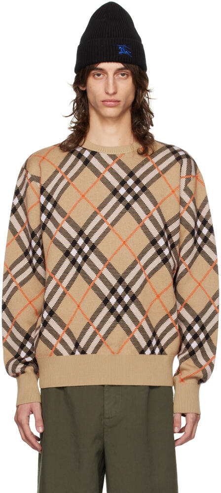 Burberry Beige Check Sweater Cover