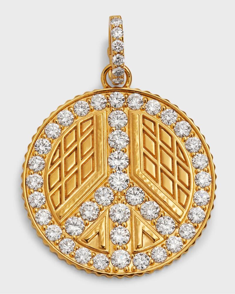 Buddha Mama 20K Diamond Peace Sign Pendant Cover