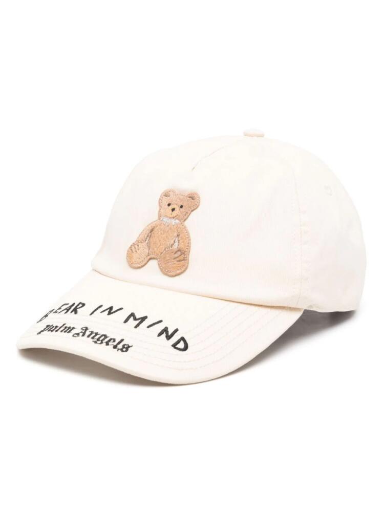 Palm Angels BEAR IN MIND CAP - White Cover