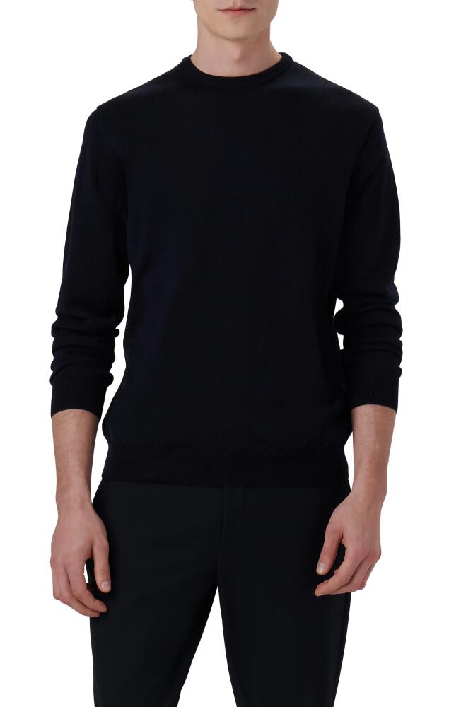 Bugatchi Merino Wool Crewneck Sweater in Navy Cover