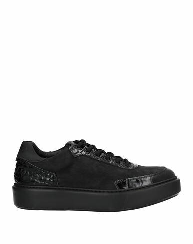 Giovanni Conti Man Sneakers Black Soft Leather Cover