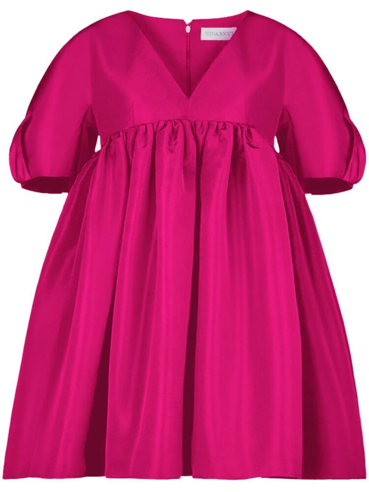 Nina Ricci taffeta flared minidress - Pink Cover