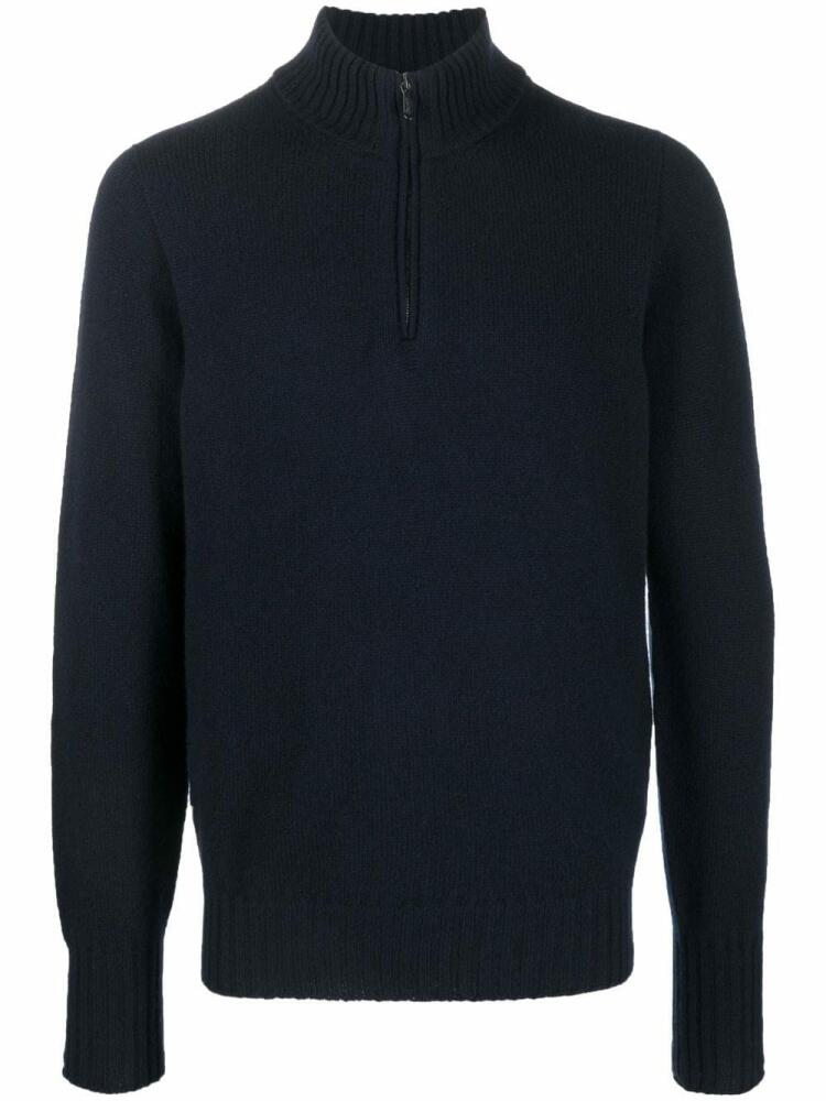 Drumohr zip-front knitted jumper - Blue Cover