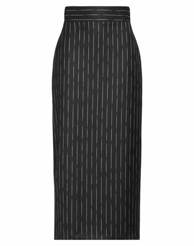 Alexander Mcqueen Woman Maxi skirt Black Wool Cover