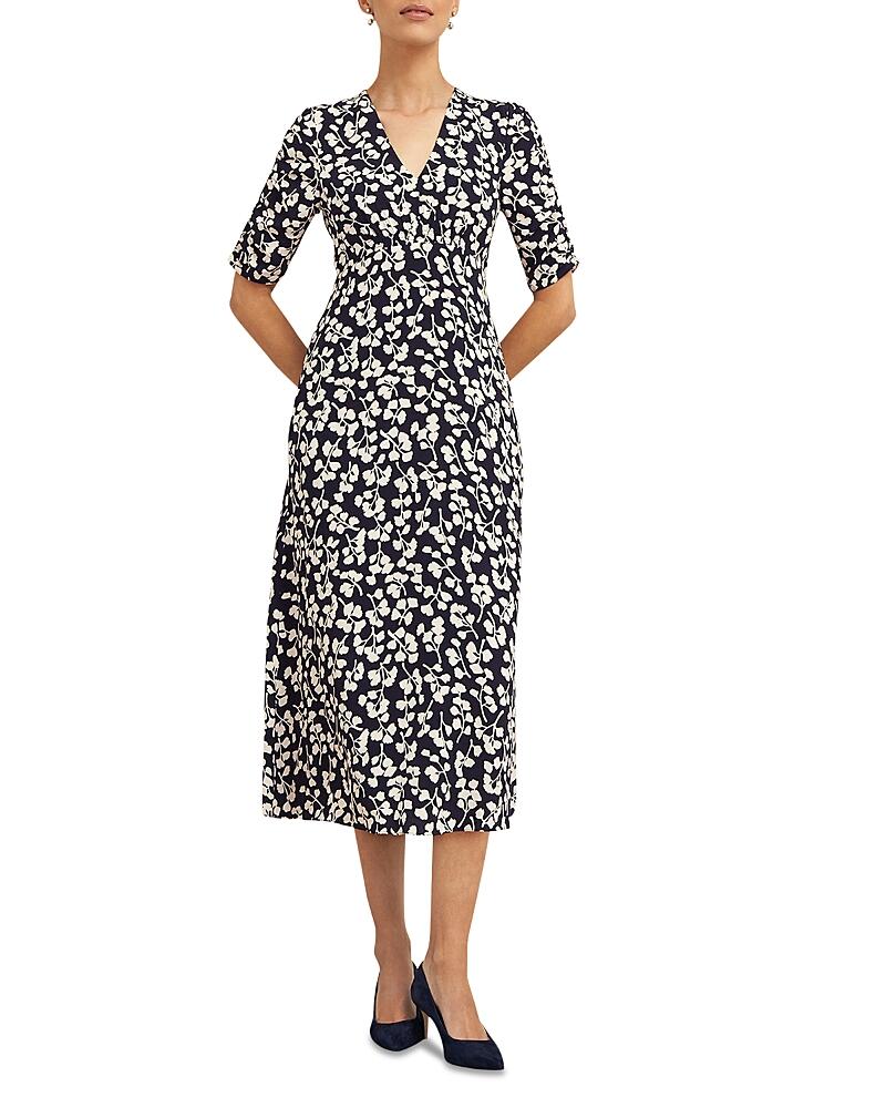 Hobbs London Bonnie Floral Print Midi Dress Cover