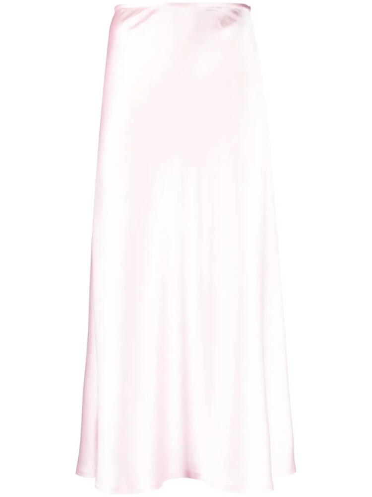 Atu Body Couture A-line satin maxi skirt - Pink Cover