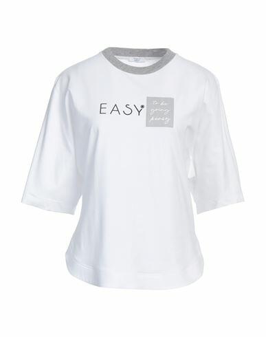 Peserico Easy Woman T-shirt White Cotton, Elastane Cover