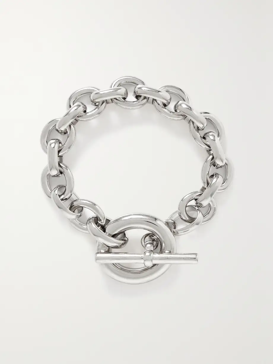 Laura Lombardi - + Net Sustain Portrait Platinum-plated Bracelet - Silver Cover