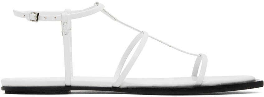 The Row White T Bar Flat Sandals Cover