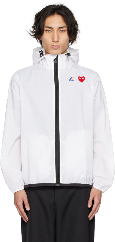 COMME des GARÇONS PLAY White K-Way Edition Claude Jacket Cover