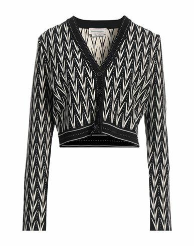 Alexander Mcqueen Woman Cardigan Black Viscose, Polyester, Polyimide, Elastane Cover