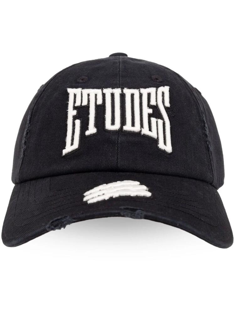 Etudes embroidered-logo denim cap - Black Cover