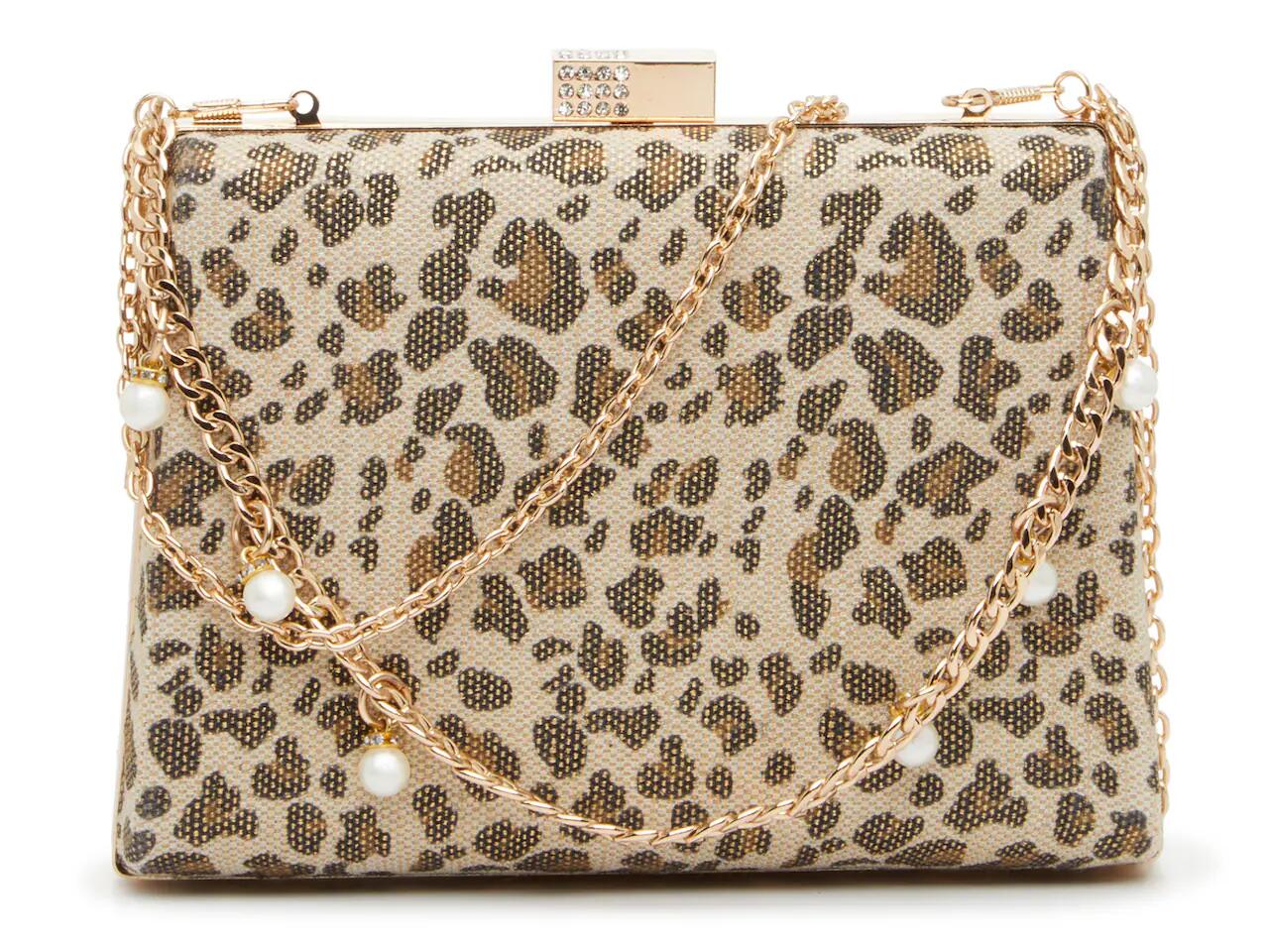 Kelly & Katie Kitten Pearl Crossbody | Women's | Tan/Black Leopard Print Cover