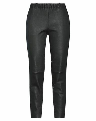 Stouls Woman Pants Black Lambskin Cover