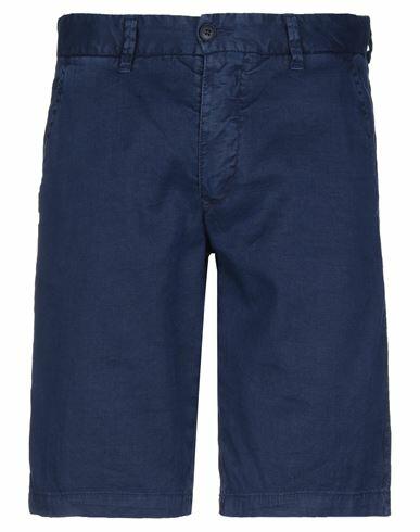 Blauer Man Shorts & Bermuda Shorts Blue Linen, Cotton, Elastane Cover