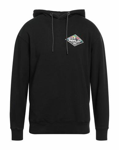 Replay Man Sweatshirt Black Cotton Cover