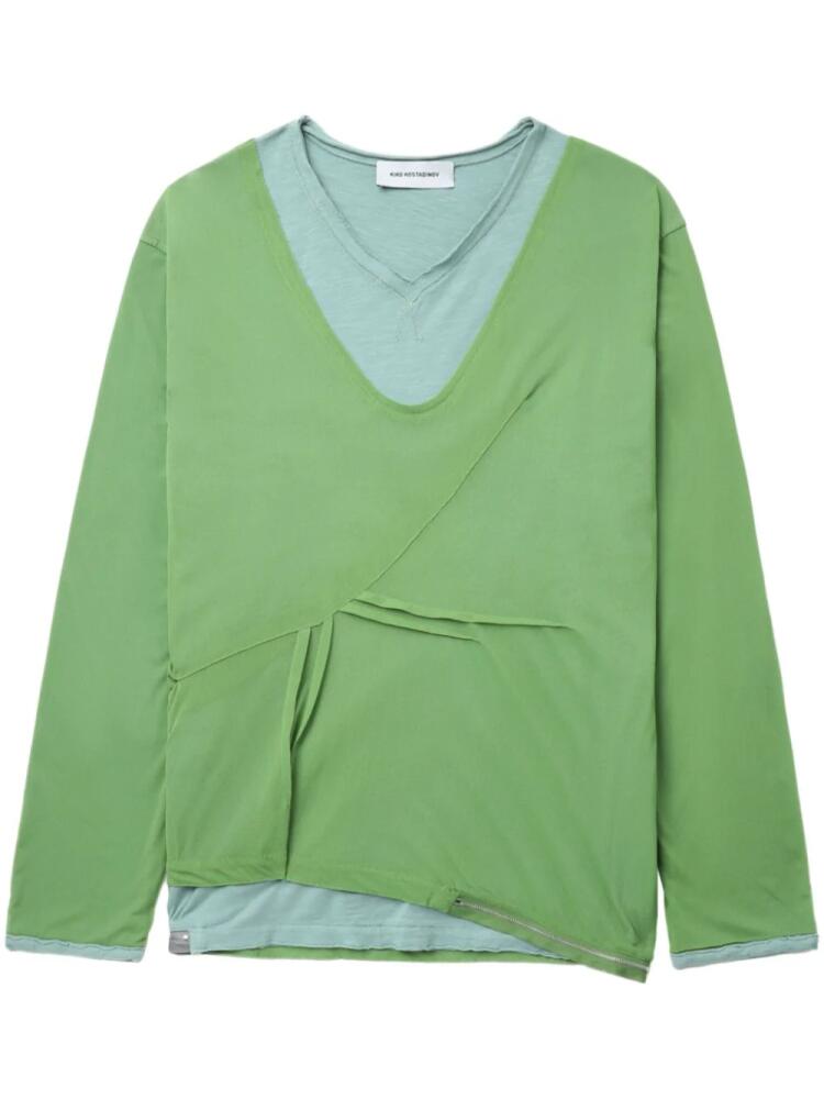 Kiko Kostadinov layered T-shirt - Green Cover