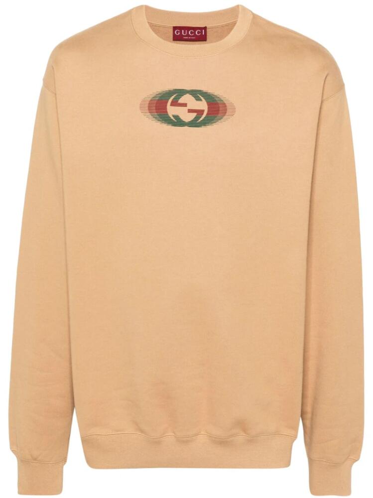 Gucci Interlocking G-print cotton sweatshirt - Brown Cover