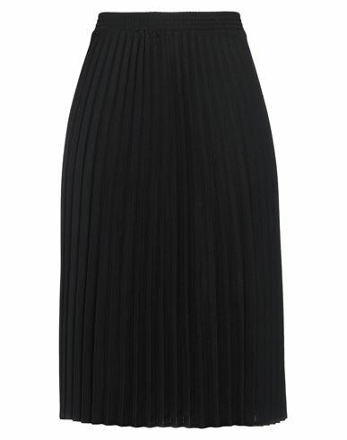 Vetements Woman Midi skirt Black Polyester, Wool Cover