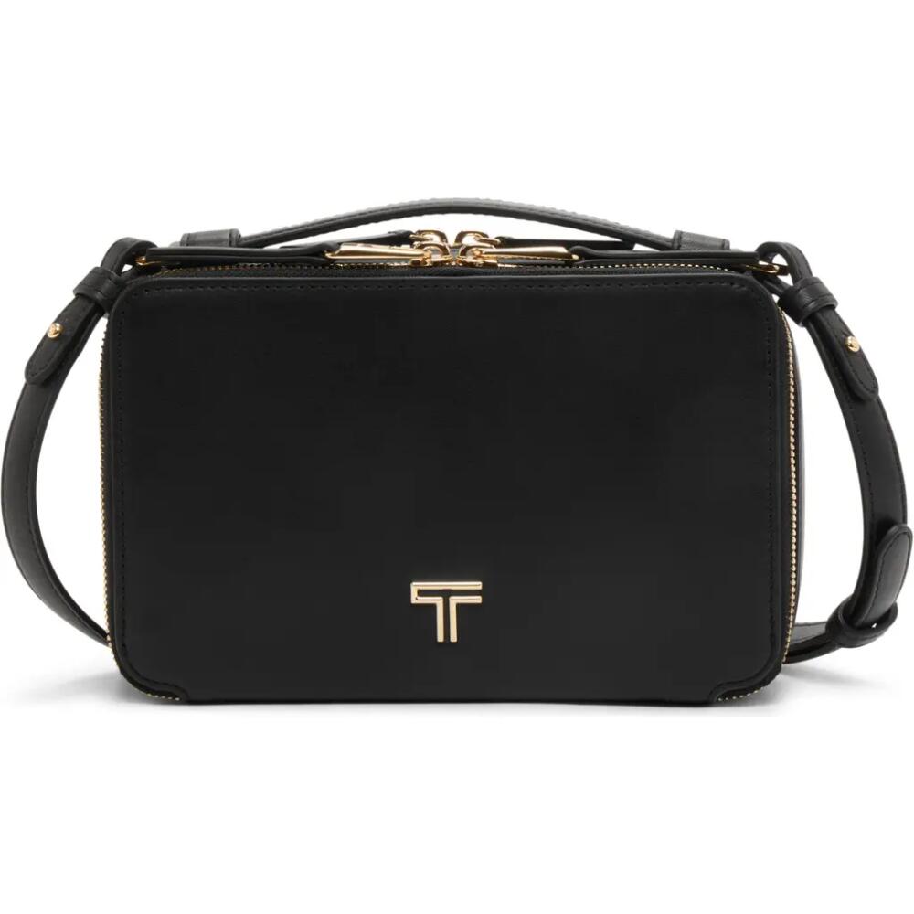 Tumi Myla Leather Crossbody Bag in Black/Light Gold Cover