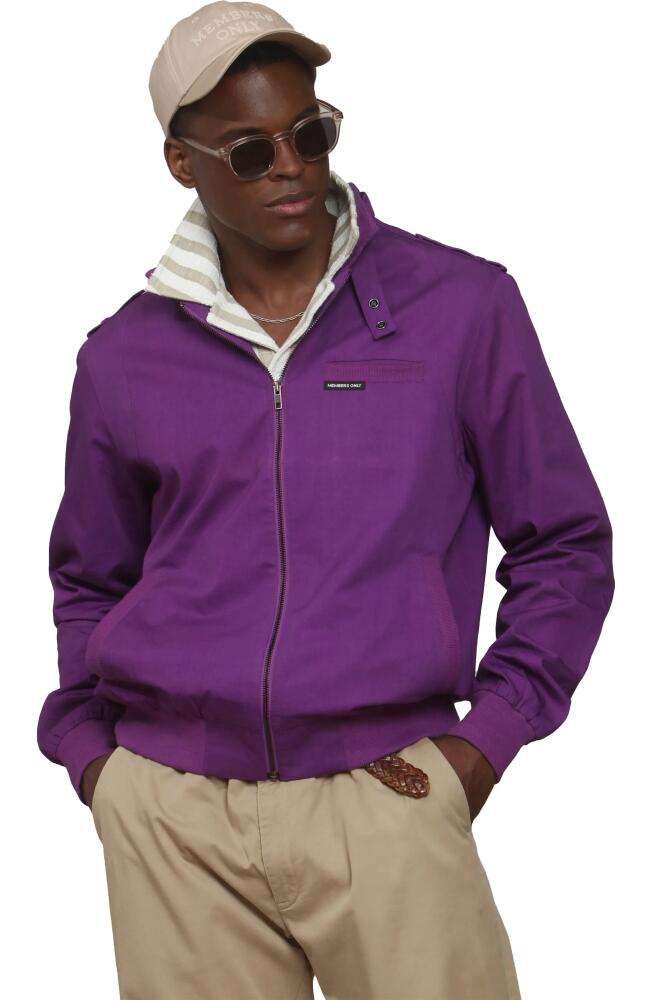 Members Only Classic Iconic Racer Jacket in Purple Cover