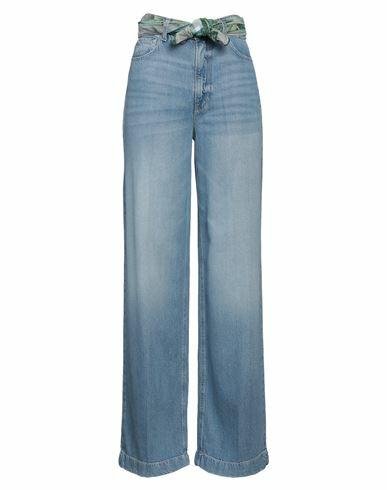 Guess Woman Jeans Blue Lyocell, Cotton Cover