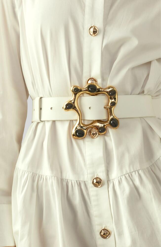 Cynthia Rowley Hidden Gem Belt in White Black Cover