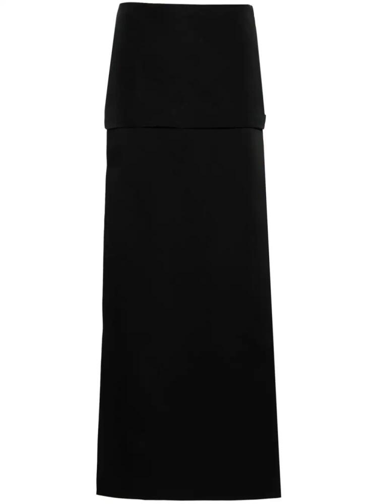 KHAITE Saxon layered maxi skirt - Black Cover