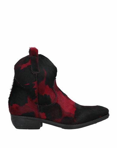 Divine Follie Woman Ankle boots Red Leather Cover