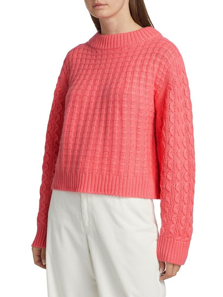 Lafayette 148 New York Women's Mixed Knit Cashmere Sweater - Primrose Cover