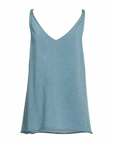 Circus Hotel Woman Top Sky blue Viscose, Polyester Cover