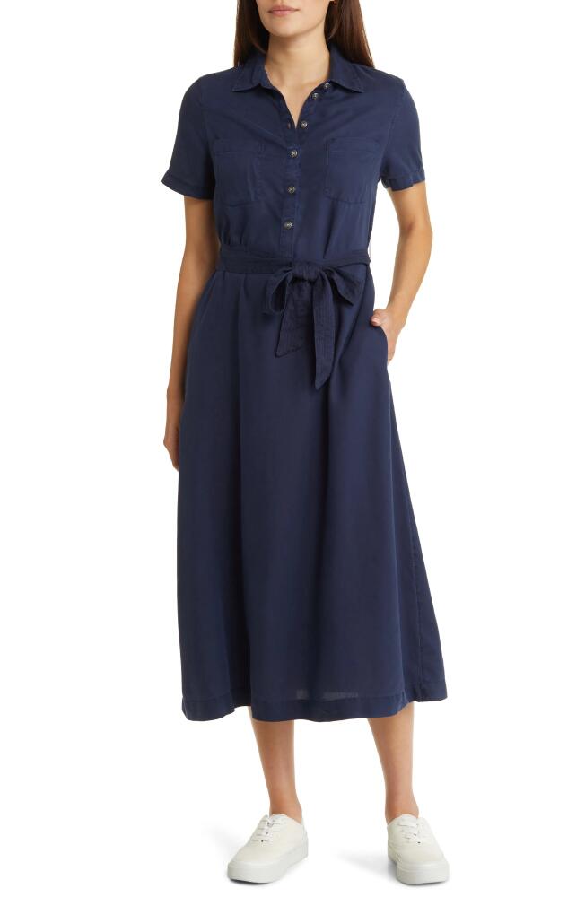 caslon(r) Utility Tie Waist Shirtdress in Navy Blazer Cover