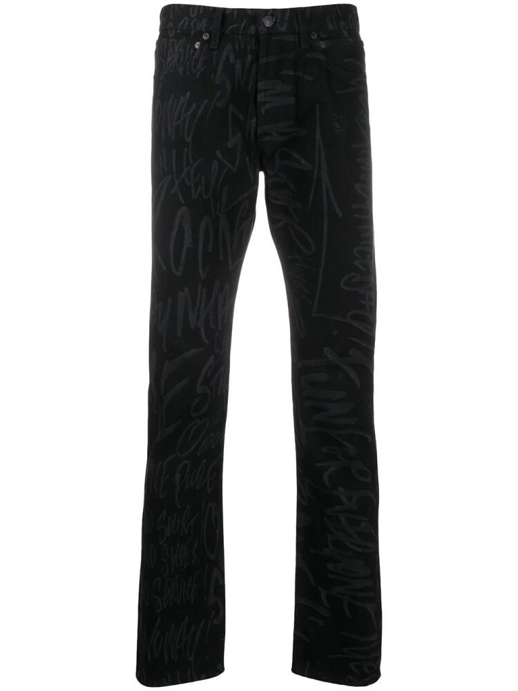 Takahiromiyashita The Soloist x Disney scribble printed trousers - Black Cover