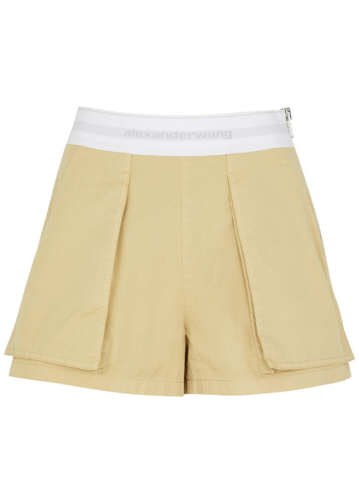 Alexander Wang Logo-jacquard Cotton Cargo Shorts - Beige Cover