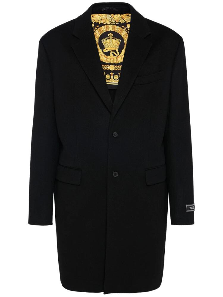 VERSACE Wool Peacoat Cover