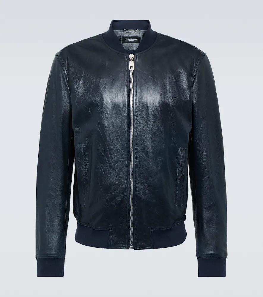 Dolce & Gabbana Leather bomber jacket Cover