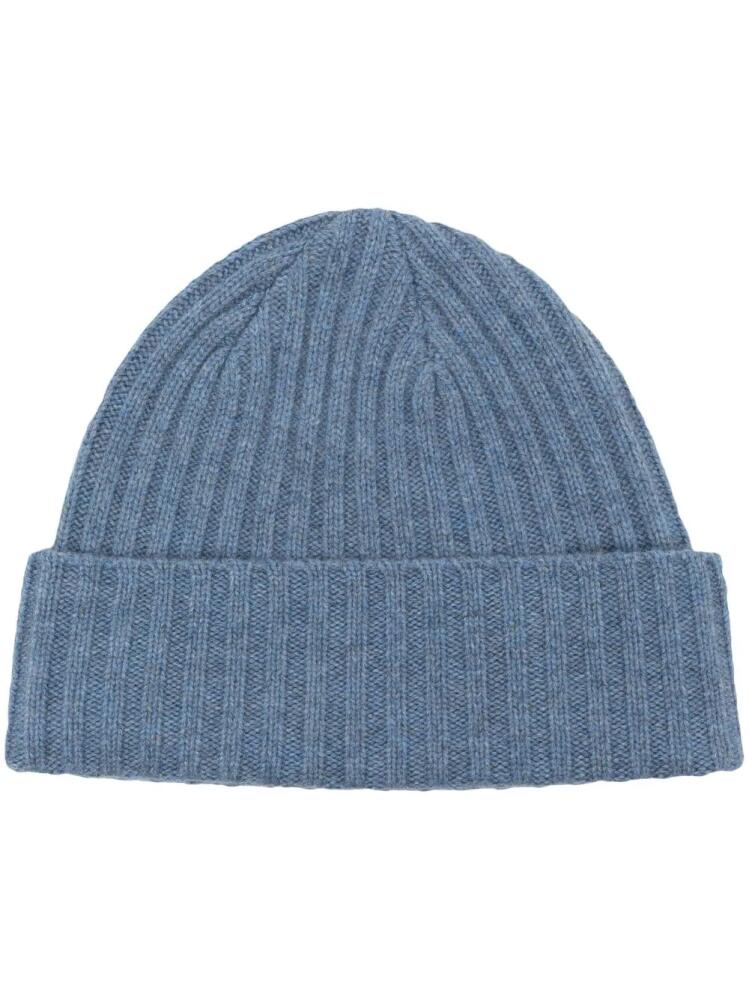 N.Peal chunky rib-knit beanie - Blue Cover