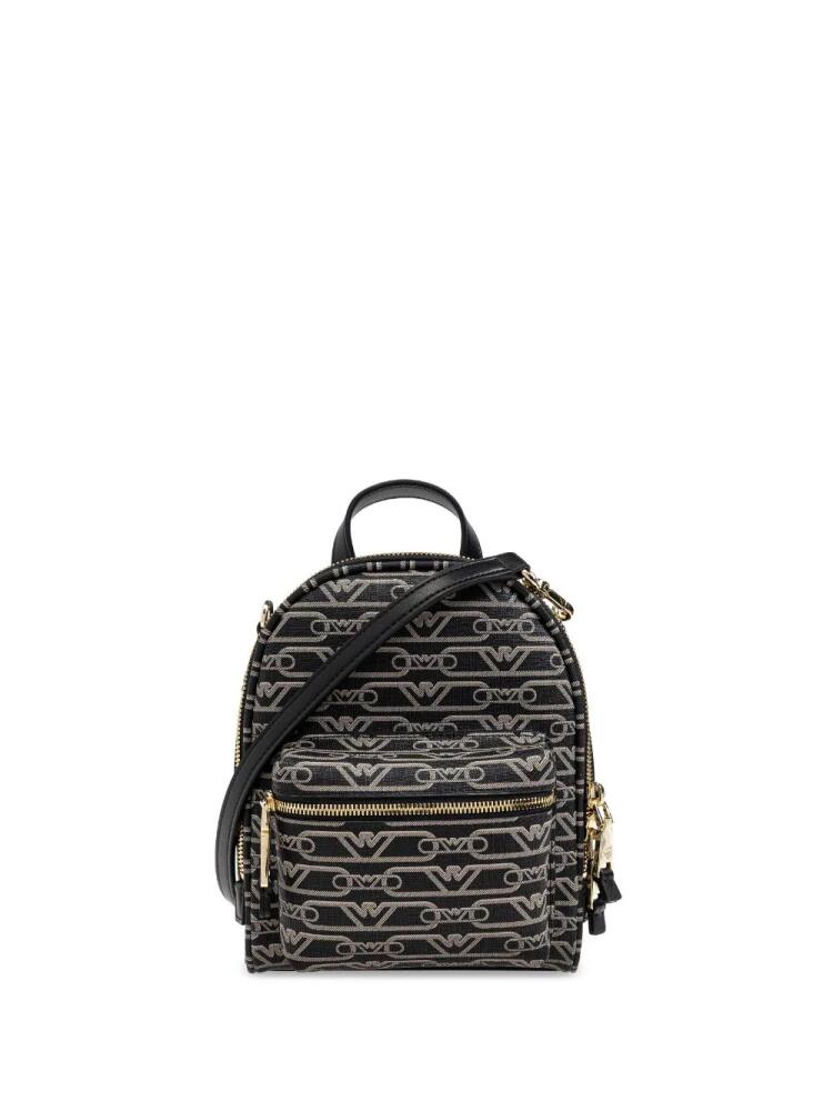 Emporio Armani jacquard-print backpack - Black Cover